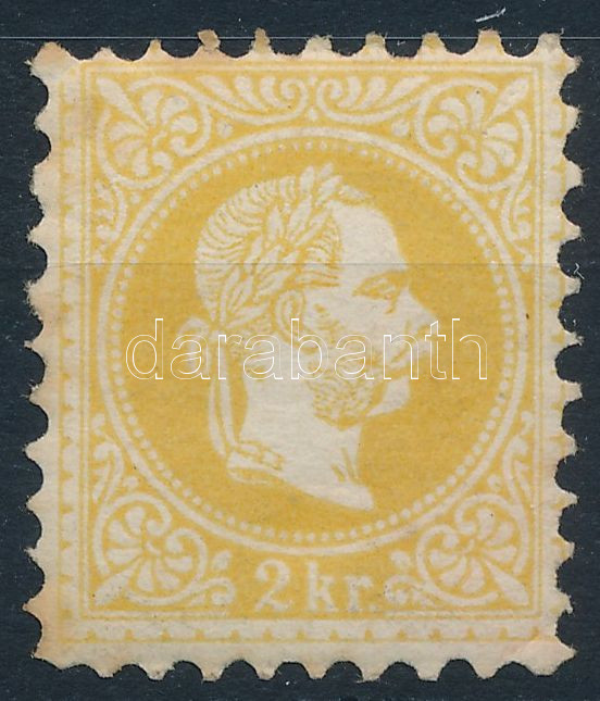 1867 2kr sárga / yellow (ANK EUR 160,-) (rozsda / stain)