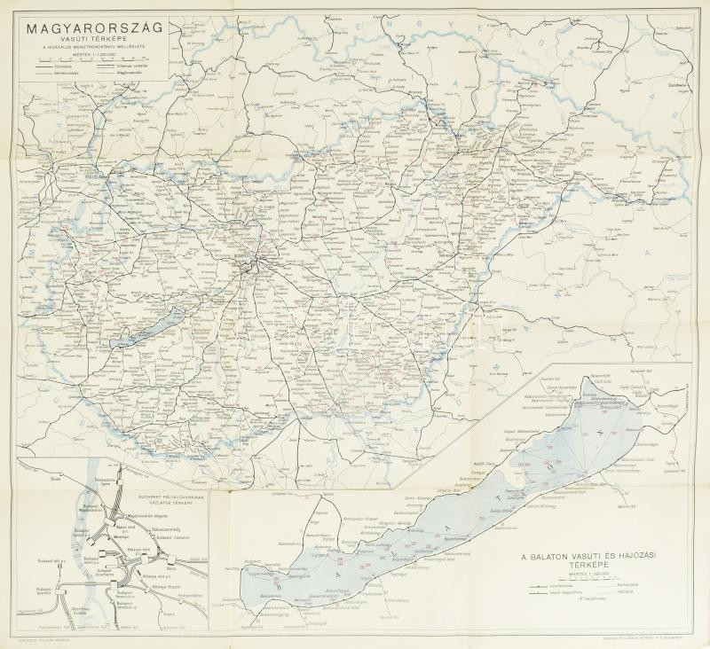 Cca 1940 Magyarország Vasúti Térképe A Visszatért Felvidéki és Darabanth Kft 9356