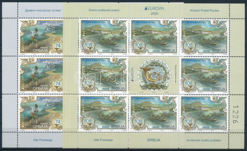 Europa CEPT: Ancient postal routes minisheet set, Europa CEPT: Történelmi postaútvonalak kisív sor