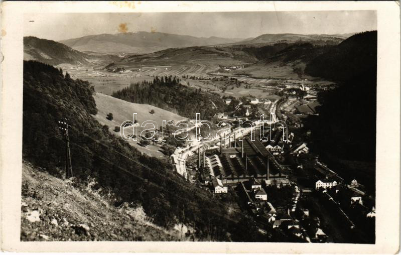 1939 Zólyombrézó, Podbrezová; látkép, vasgyár / general view, iron works, factory