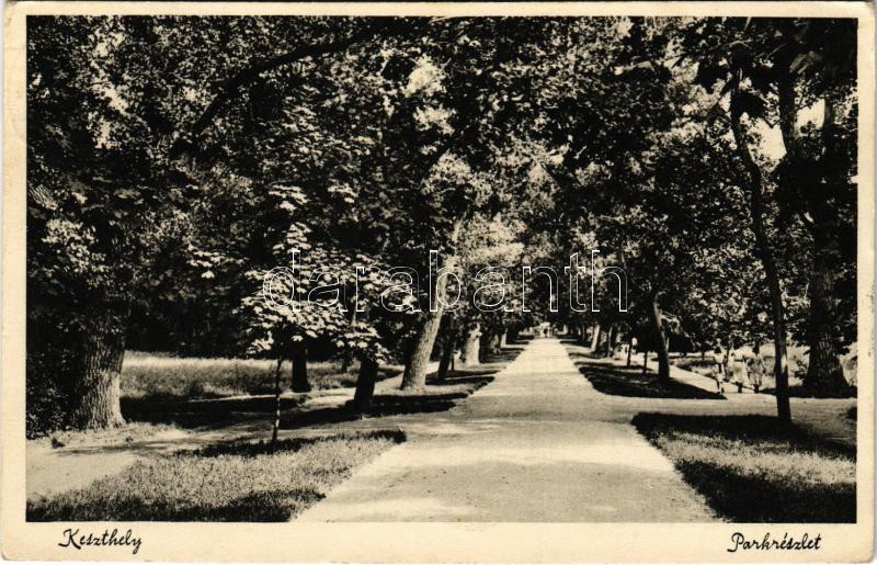 1941 Keszthely, park részlet