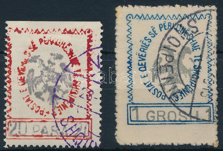 Official 2 stamps, Hivatalos sor 2 értéke Mi 25 + 27