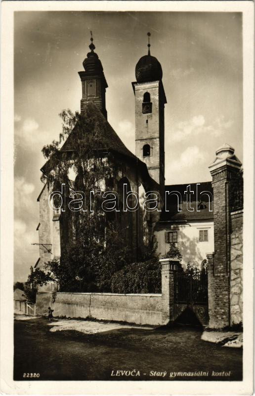 1934 Lőcse, Levoca; Stary gymnasiálni kostol / régi gimnáziumi templom / grammar school's church