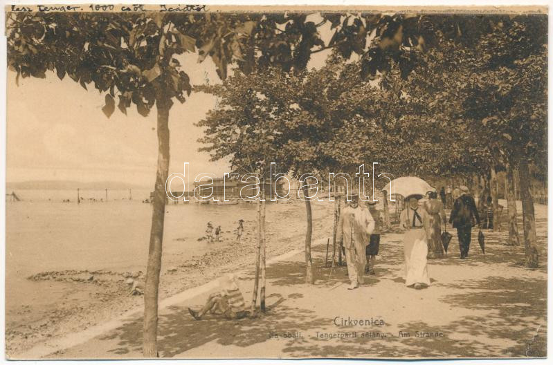 1909 Crikvenica, Cirkvenica; Na obali / Tengerparti sétány / Am Strande / promenade, seashore