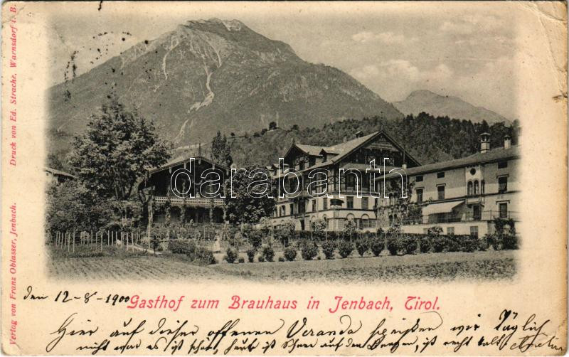 1900 Jenbach (Tirol), Gasthof zum Brauhaus / inn, hotel