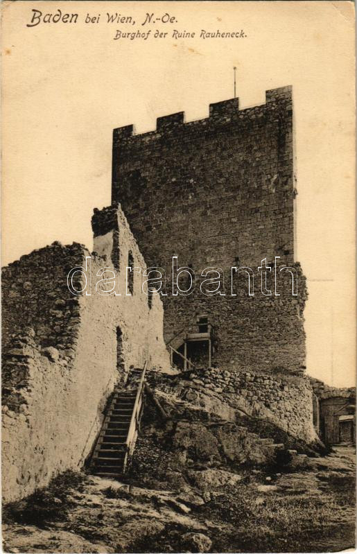 Baden bei Wien, Burghof der Ruine Rauheneck / castle ruins, courtyard