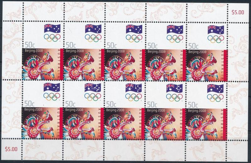 Olympic Games Peking minisheet, Olimpiai játékok, Peking (I.) kisív