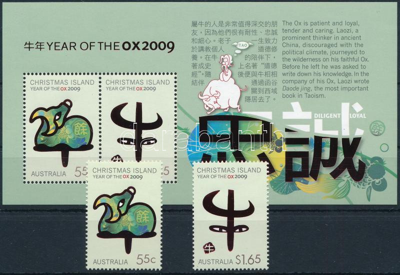 Year of the ox set + block, Kínai újév - A bivaly éve sor + blokk