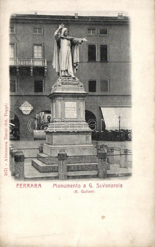 Ferrara, Monumento a G. Savonarola / statue