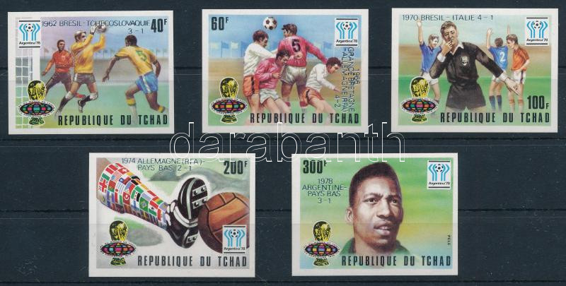 Labdarúgás felülnyomott vágott sor, Football overprinted imperforated set