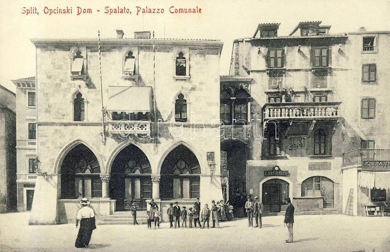 Spalato, Opcinski Dom, Palazzo Comunale, Shop of E. Basilisci and Josiphante, Split, Opcinski Dom, Palazzo Comunale, üzletek
