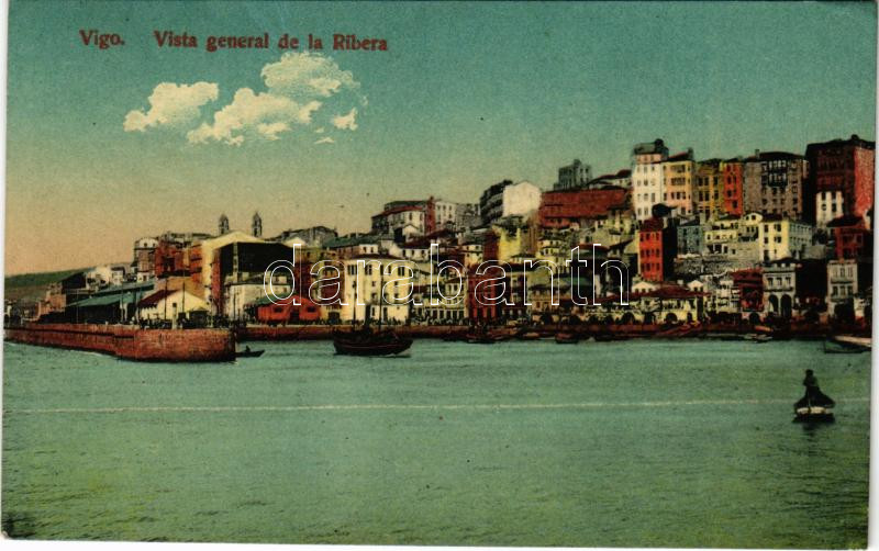 1915 Vigo, Vista general de la Ribera