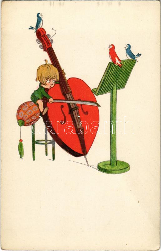 Children art postcard. G.O.M. 3367., Gyerek művészlap G.O.M. 3367.