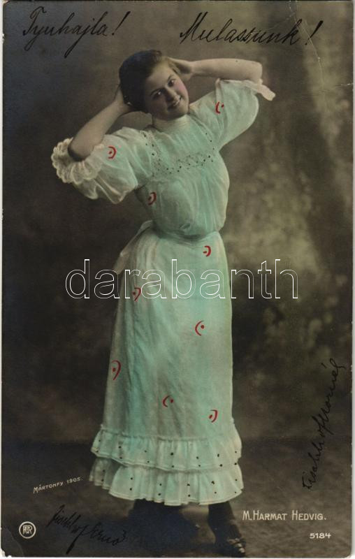 1909 Hedvig Harmath. Photo by Mártonfy, 1909 Harmath Hedvig. Mártonfy felvétele