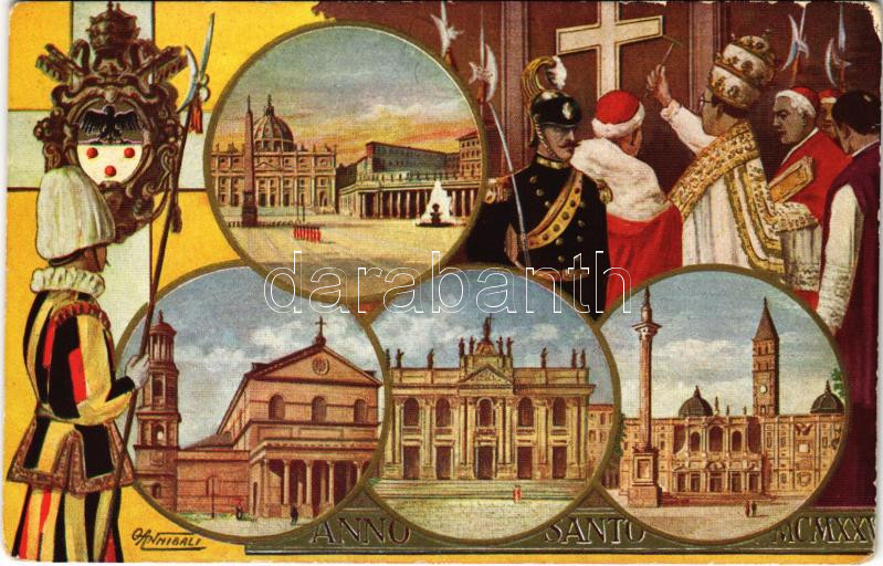 Vatican City (Roma, Rome); Anno Santo MCMXXV, Pio XI / Holy Year of 1925. Pope Pius XI s: O. Annibali, Vaticán Város, IX. Piusz Pápa 1925-ben. s: O. Annibali