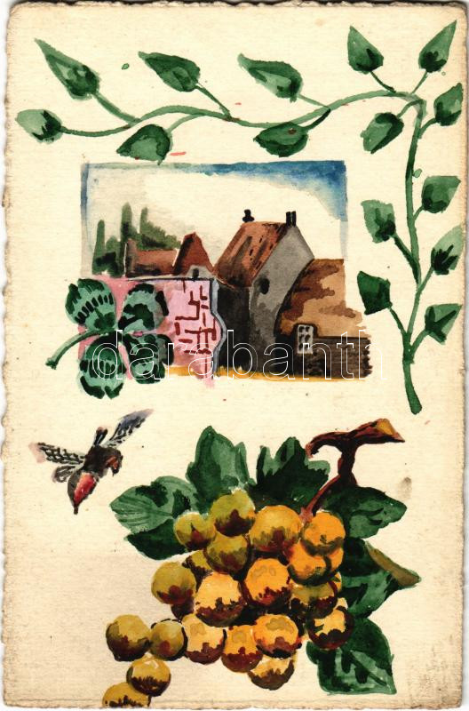 Hand-painted art postcard, Kézzel festett művészlap