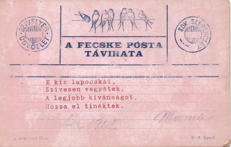 Hungarian swallow post telegraph, Fecske posta távirata