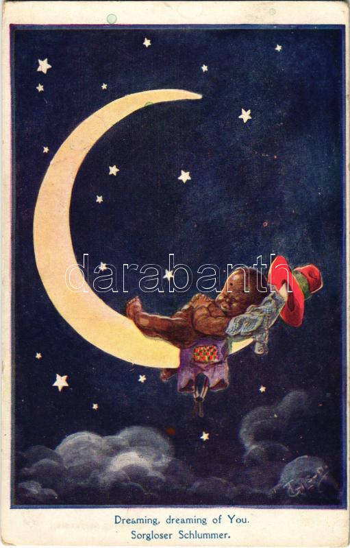 1916 Dreaming, dreaming of you / Sorgloser Schlummer, Asco 8409. B-Sch, 1916 Álom a holdsarlón. Asco 8409. B-Sch