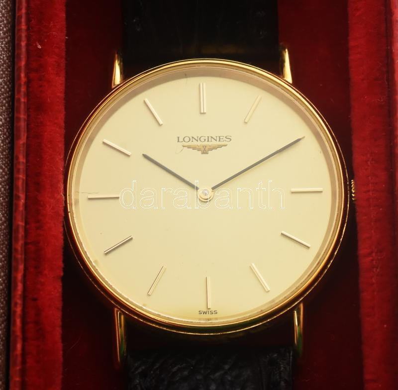 Longines La Grande Classique L4.637.2 kvarc karora bor szijjal d Darabanth Auctions Co. Ltd