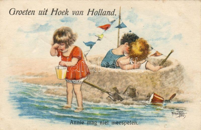 'Greetings from Hook of Holland, Annie can not participate' s: Arthur Thiele