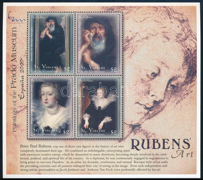 Rubens paintings minisheet, Rubens festmény kisív