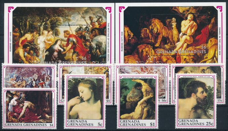 Rubens festmény sor + blokksor, Rubens paintings set + block set