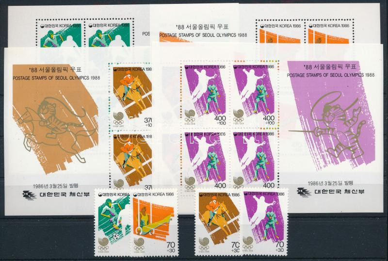 Nyári Olimpia, Szöul sor + kisív sor, Olympic Games Seoul set + minisheet set