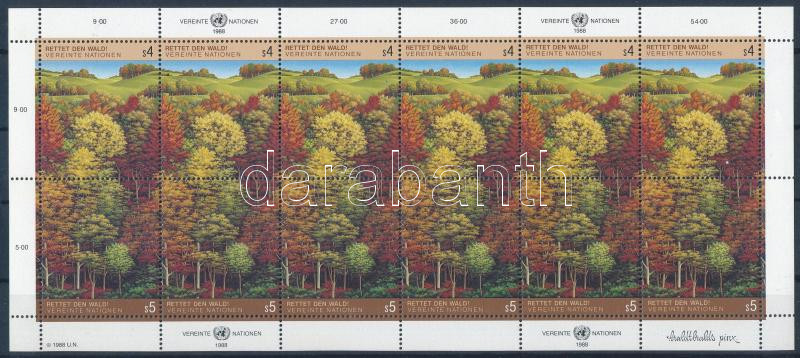 Protection of forests minisheet, Erdők védelme kisív