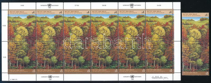 Forest protection pair + mini sheet, Erdővédelem pár + kisív