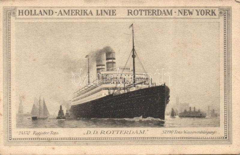 Holland-Amerika line, Rotterdam-New York, SS Rotterdam,