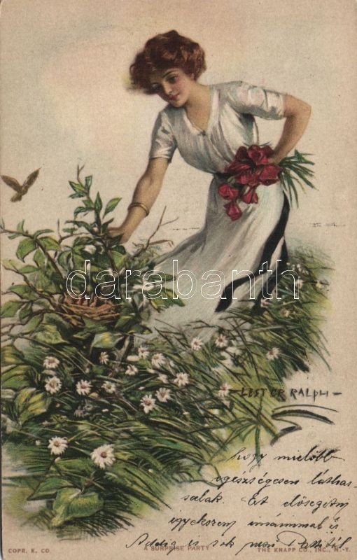 Virágszedő hölgy, The Knapp Co. s: Lester Ralph, Surprise party / Flowers picking lady, The Knapp Co. s: Lester Ralph