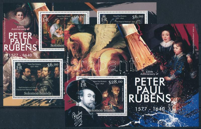 Rubens paintings block + minisheet, Rubens festmények blokk + kisív