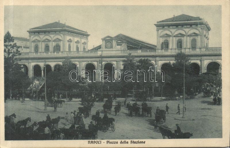 Naples, Napoli; Piazza della Stazione / square, railway station