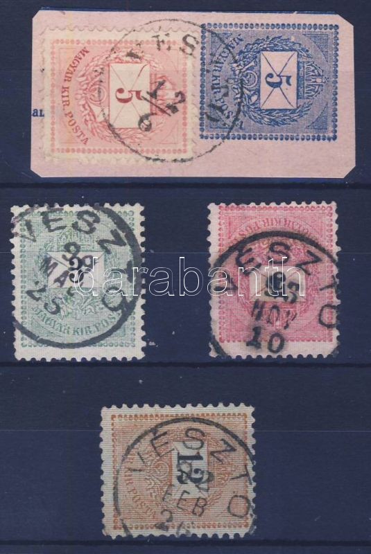 3 different stamps + 1 on piece 