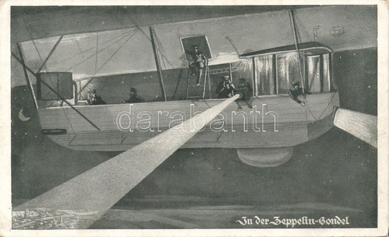 In der Zeppelin-Gondel / Zeppelin gondola, Zeppelin léghajó kabin