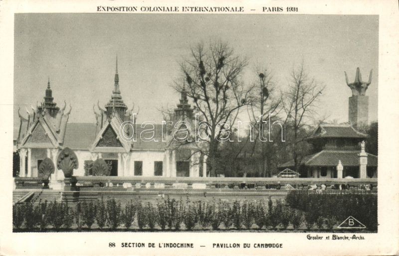 1931 Paris, Exposition Coloniale Internationale, Section de l'Indochine, Pavillon du Cambodge / exhibiton, Cambodia pavilion