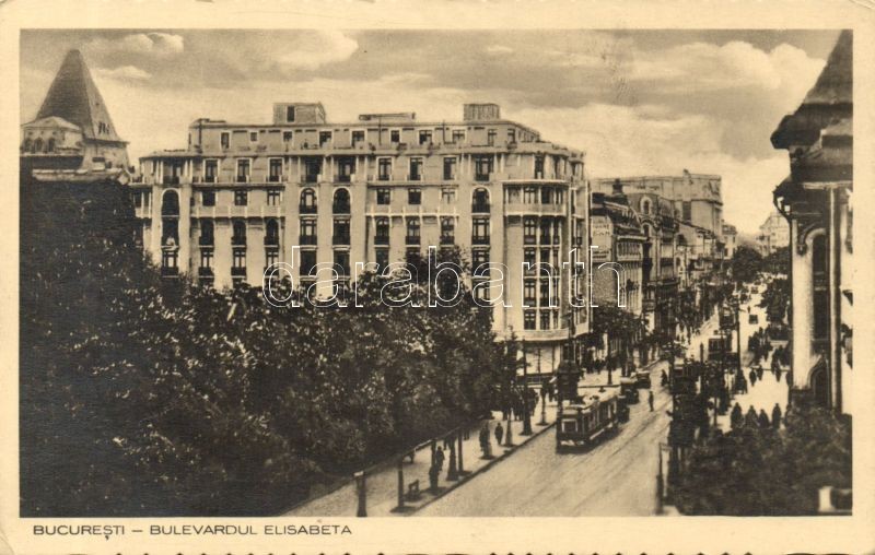Bucharest, Bulevardul Elisabeta / street, tram