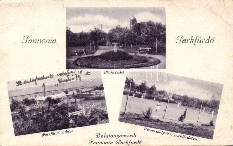 Zamárdi, Pannónia parkfürdő, teniszpályák