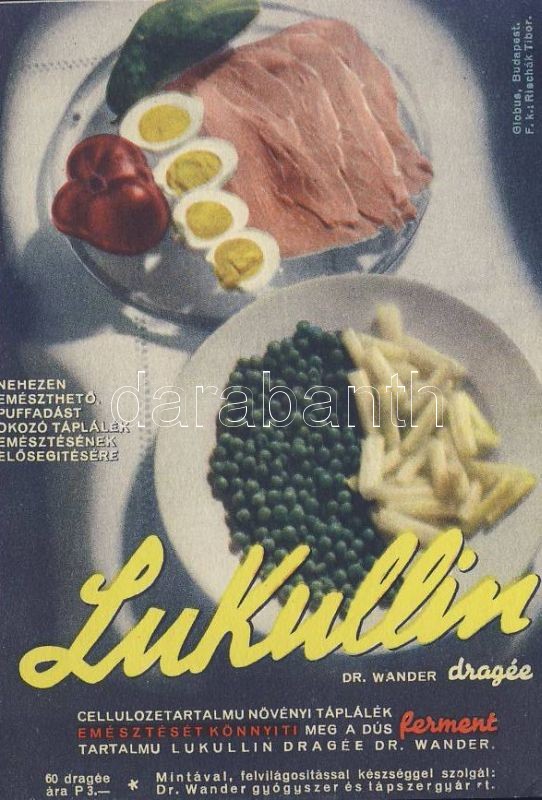 Lukullin medicine advertisement, Lukullin gyógyszer reklám