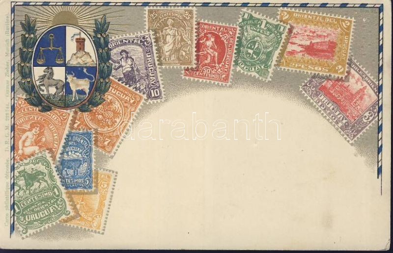 Stamps from Uruguay, coat of arms, Emb. litho, Ottmar Zieher