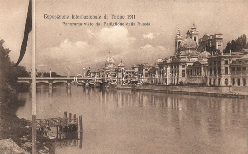 Torino, Turin; Esposizione Internazionale di Torino 1911, Panorama visto dal Padiglione della Russia  / International Exhibition, the Russian Pavilion