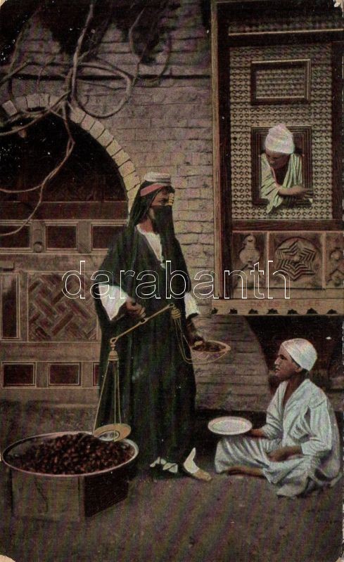 Arabian folklore, date merchant, Arab folklór, datolya árus