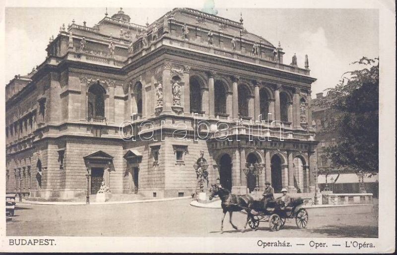 Budapest VI. Opera, lovas szekér
