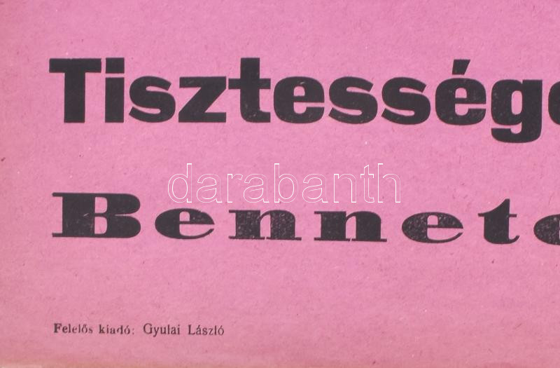 1945 ,,A Független Kisgazda-, Földmunkás és Polgári Párt IV. ker. szervezete választói nagygyűlést t...