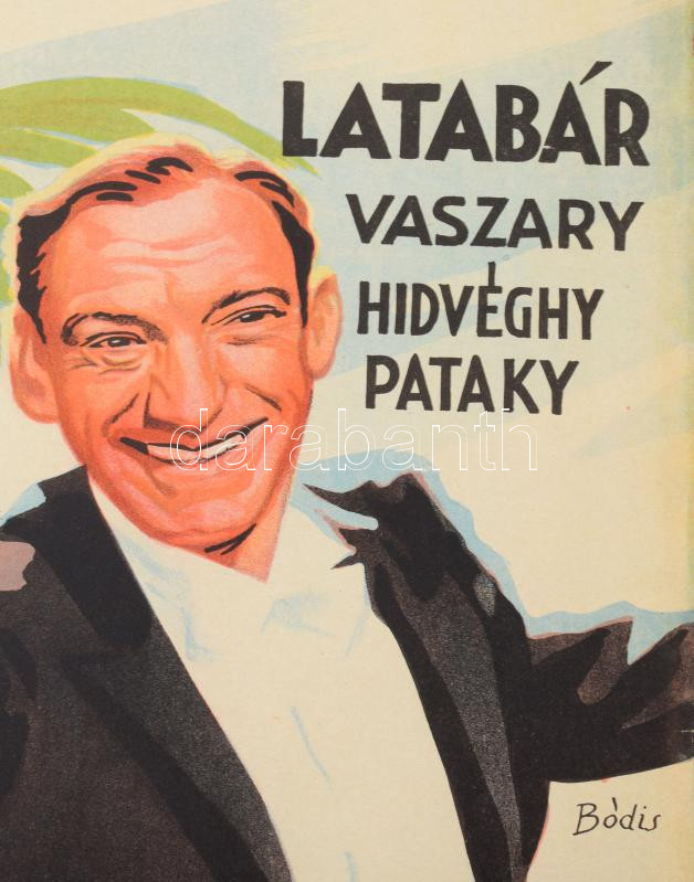 Afrikai vőlegény, 1944. Moziplakát (filmplakát, rácsplakát). Latabár Kálmán, Vaszary Piri, Hidvéghy ...