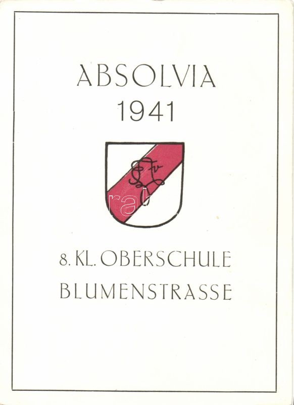 Absolvia 1941 8. Kl. Oberschule Blumenstrasse, Absolvia 1941 8 Kl. Oberschule Blumenstrasse