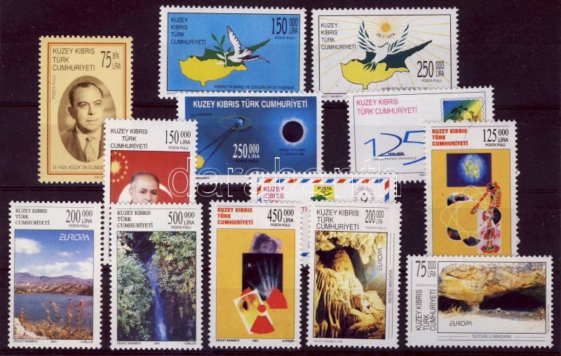 1999-2001 13 various stamps, 1999-2001 13 klf bélyeg, 1999-2001 13 verschiedene Marken