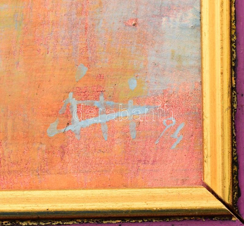 Kovács Árpád (1967-): Vidám csendélet, 1994. Olaj, farost. Jelezve jobbra lent. 35,5x44 cm. Dekoratí...