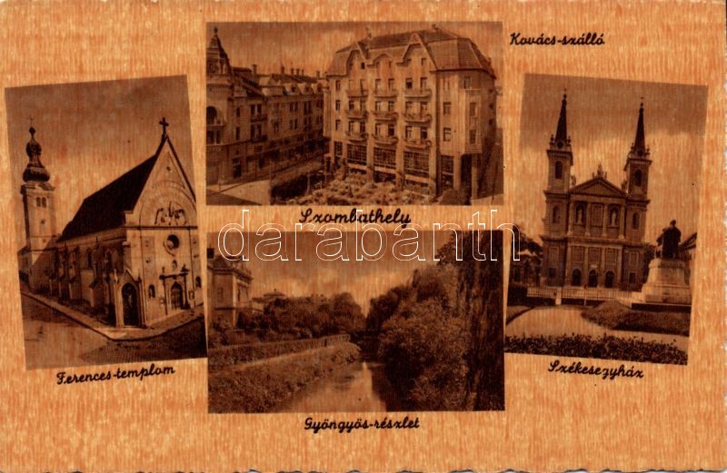 Szombathely, Kovács szálló, Gyöngyös, Székesegyház, Ferences templom
