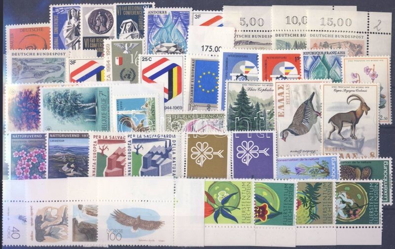 1968-1970 events 16 diff. countries, 41 different stamps, 1968-1970 események 16 klf ország, 41 klf bélyeg (2 stecklapon), 1968-1970 Ereignis 16 verschiedene Länder, 41 verschiedene Marken